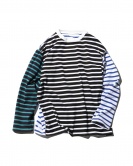 BORDER MIX L/S BAGGY TEE MULTI ¥18,700 size:S BORDER MIX L/S BAGGY TEE MULTI ¥18,700 size:S
