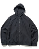 STRETCH WOVEN CLOTH ZIP HOODED JACKET BLACK ￥34,100 size:S / M