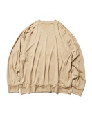 WASHABLE WOOL HEM RIBBED L/S TOP BEIGE ￥26,400 size:S / M