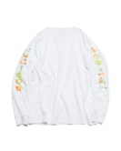 SIMON TAYLOR : FLOWER L/S TEE WHITE ￥23,100 size:S