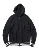 WOOL FLEECE ZIP UP HOODIE BLACK ￥49,500 size:M