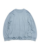 WASHABLE WOOL L/S TOP LIGHT BLUE ￥25,300 size:M