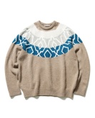 NORDIC CREWNECK SWEATER BEIGE ￥39,600 size:2