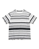 BORDER LOOSE S/S TEE B(WHITE x BLACK) ¥17,600 size:1 / 2 BORDER LOOSE S/S TEE B(WHITE x BLACK) ¥17,600 size:1 / 2