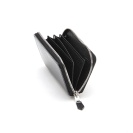 FTA2234006 SHORT ZIP WALLET BKEM/SIL ￥28600