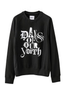 sc.0021bAW24  crew neck sweat shirt.(days of our youth grey) black ￥26290 size:46 / 48 