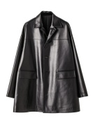 sj.0030AW25 faux leather sack coat. black ￥164890 size:46